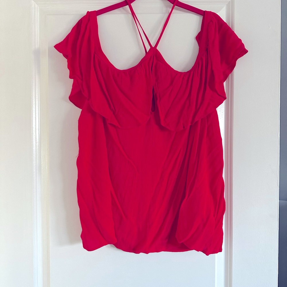 Red/coral top